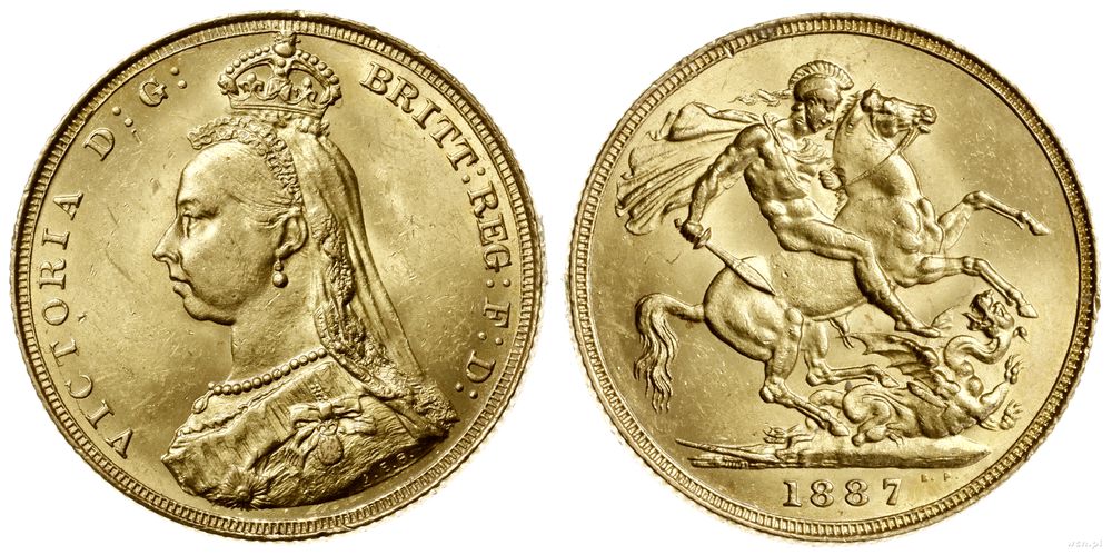Wielka Brytania, 1 funt (sovereign), 1887