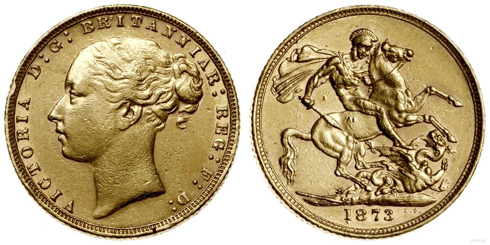 Wielka Brytania, 1 funt (sovereign), 1873