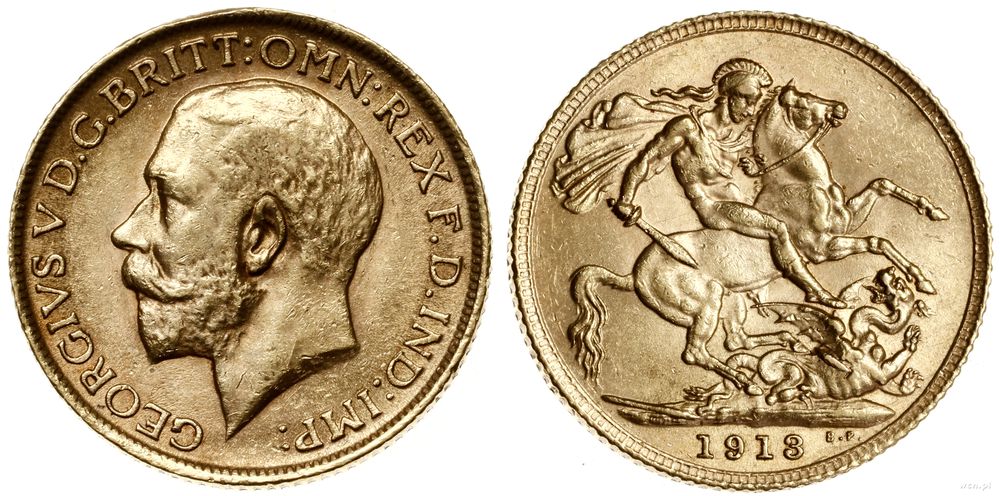 Wielka Brytania, 1 funt (sovereign), 1913