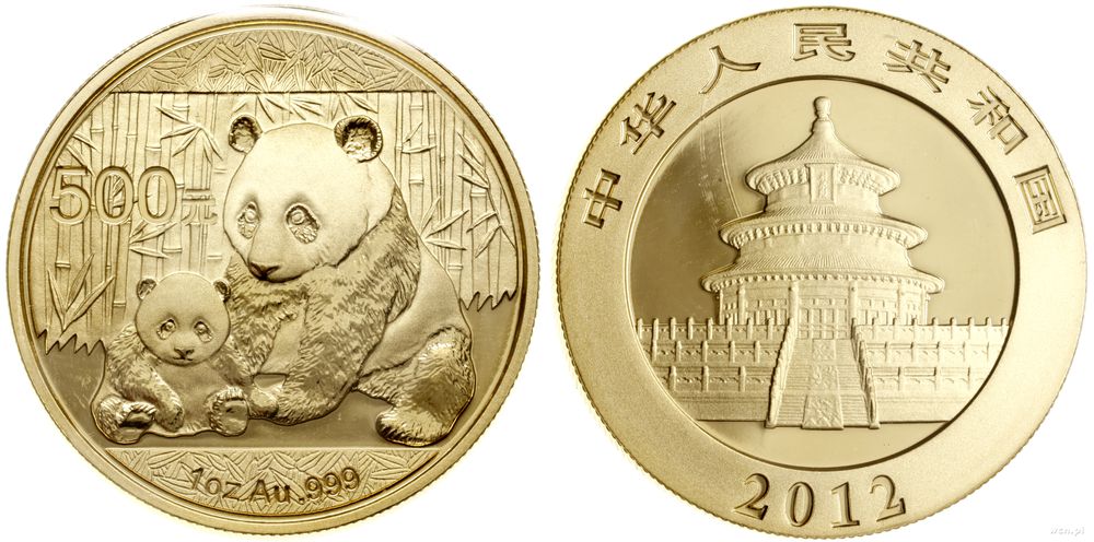Chiny, 500 yuanów = 1 uncja, 2012