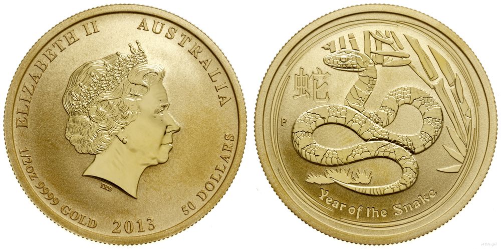 Australia, 50 dolarów = 1/2 uncji, 2013 P