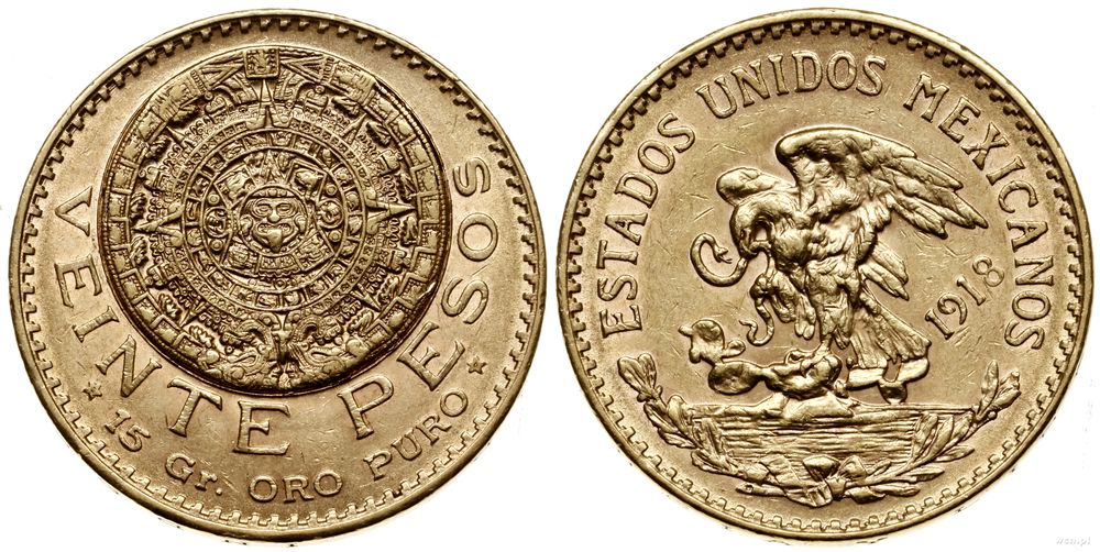 Meksyk, 20 peso, 1918
