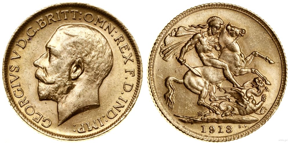 Wielka Brytania, 1 funt (sovereign), 1913