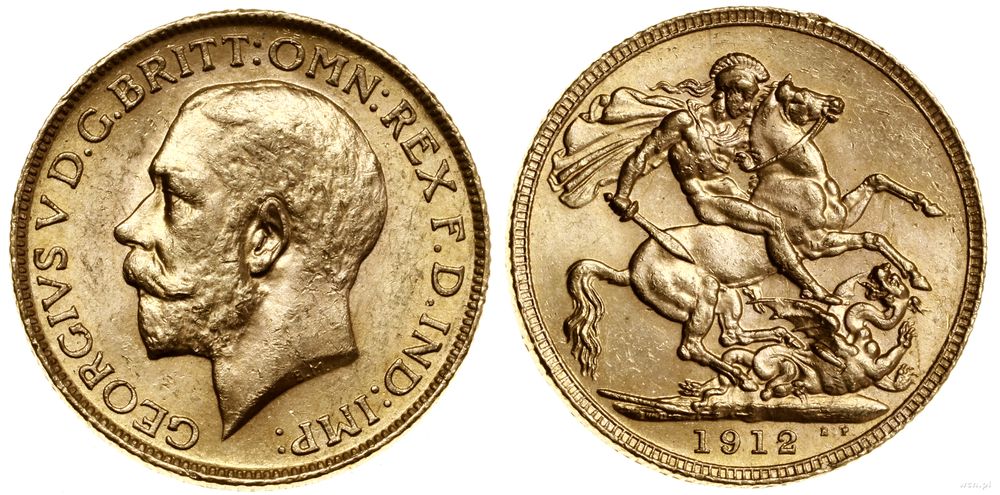 Wielka Brytania, 1 funt (sovereign), 1912
