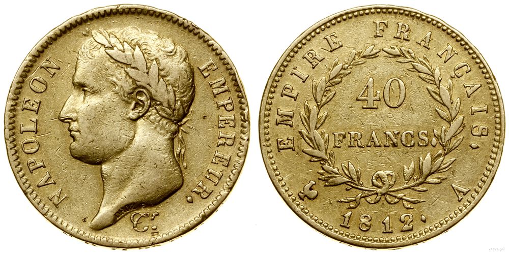 Francja, 40 franków, 1812 A