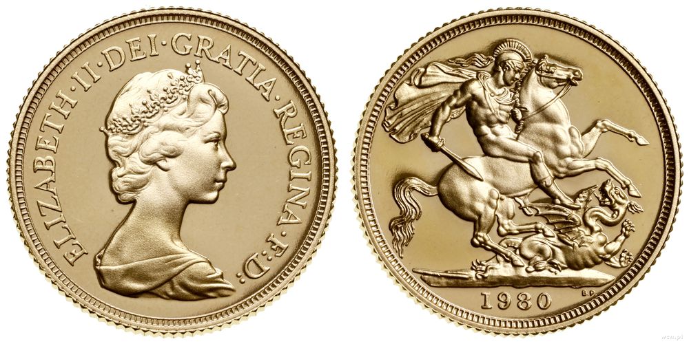 Wielka Brytania, 1 funt (sovereign), 1980