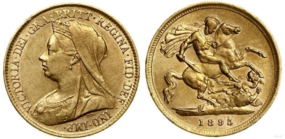 Wielka Brytania, 1/2 funta (1/2 sovereign), 1895