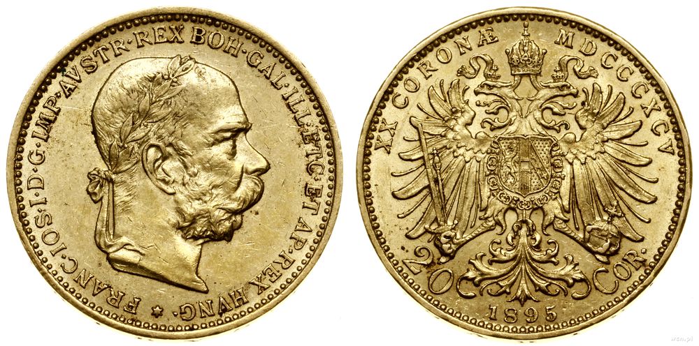 Austria, 20 koron, 1895