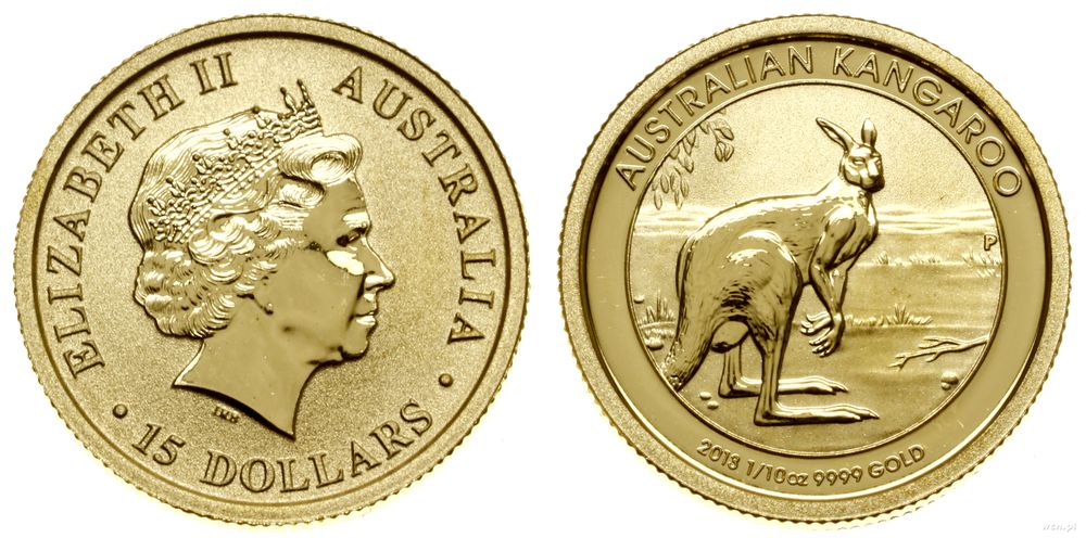 Australia, 15 dolarów = 1/10 uncji, 2013 P