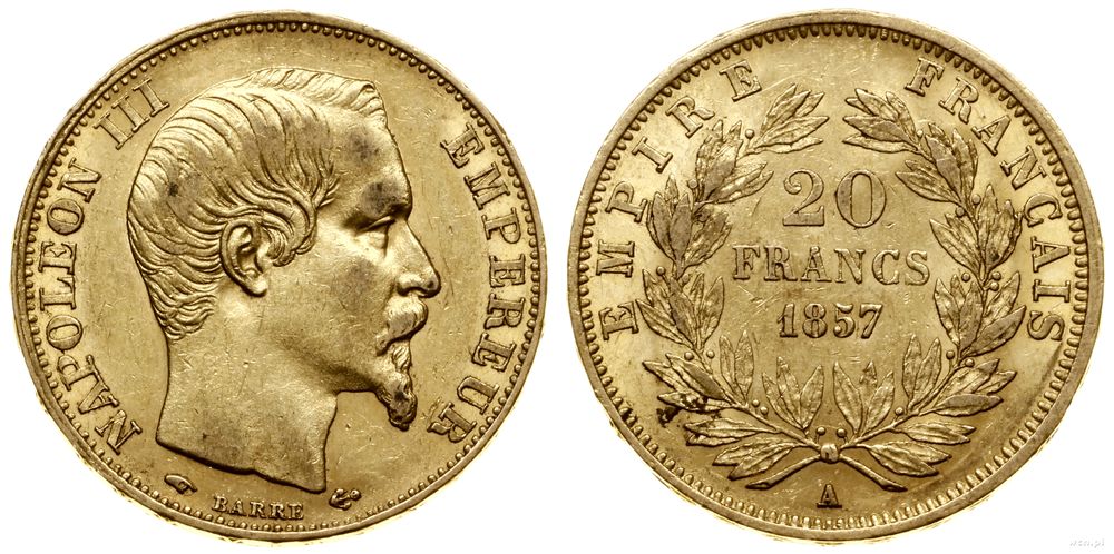 Francja, 20 franków, 1857 A