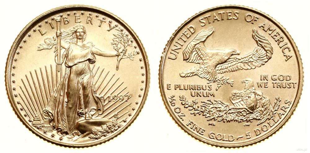 Stany Zjednoczone Ameryki (USA), 5 dolarów = 1/10 uncji, 1997