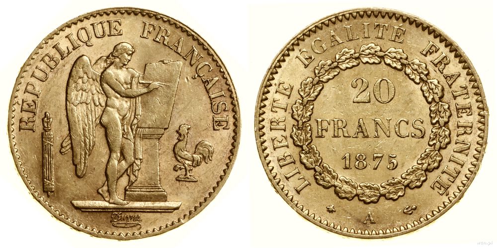 Francja, 20 franków, 1875 A