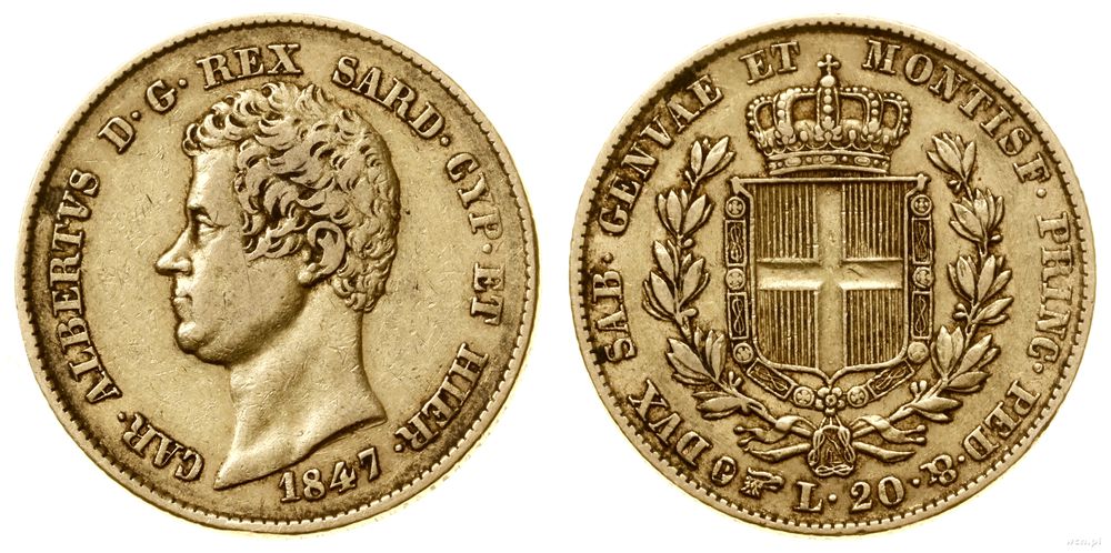 Włochy, 20 lirów, 1847 P