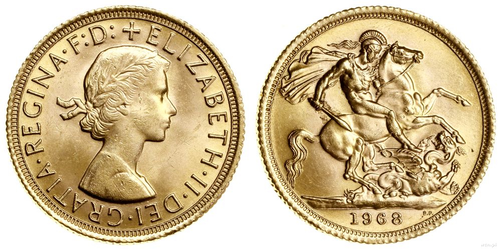 Wielka Brytania, 1 funt (1 sovereign), 1968