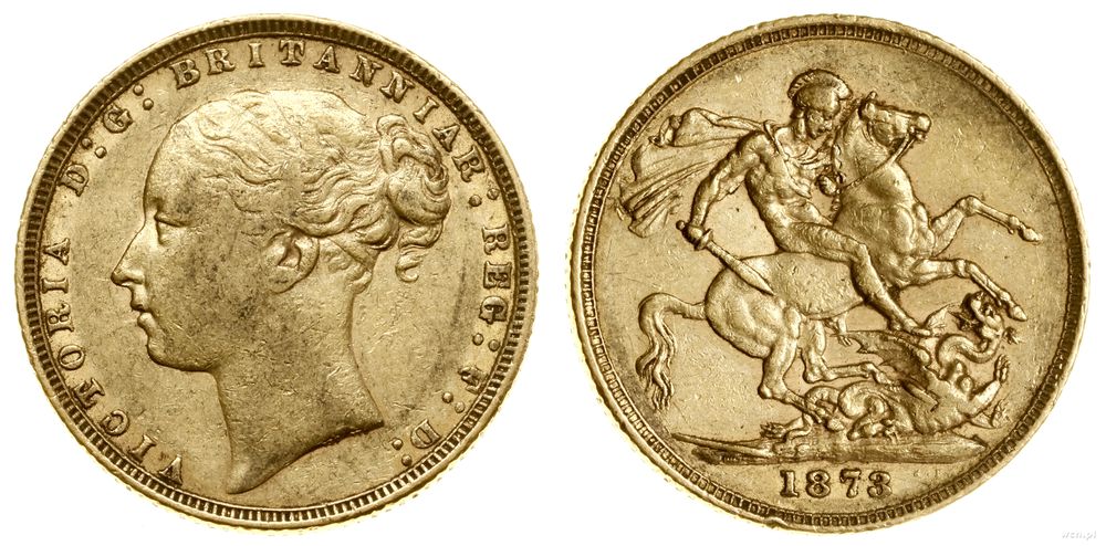 Wielka Brytania, 1 funt (1 sovereign), 1873