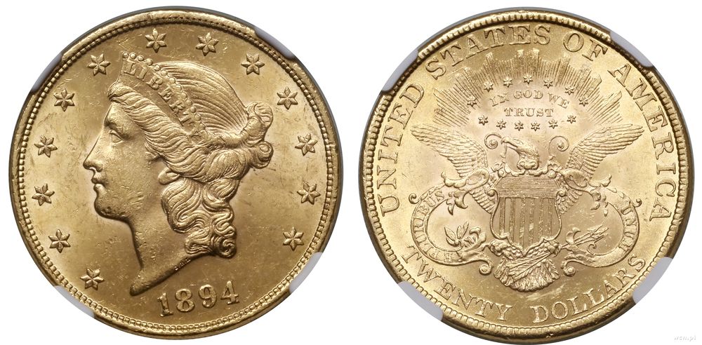 Stany Zjednoczone Ameryki (USA), 20 dolarów, 1894