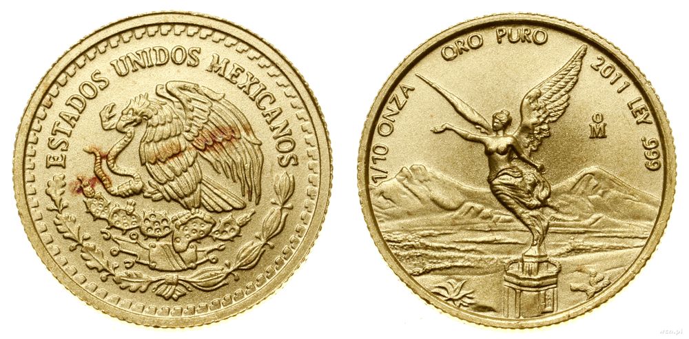 Meksyk, 1/10 onza oro puro (1/10 uncji), 2011