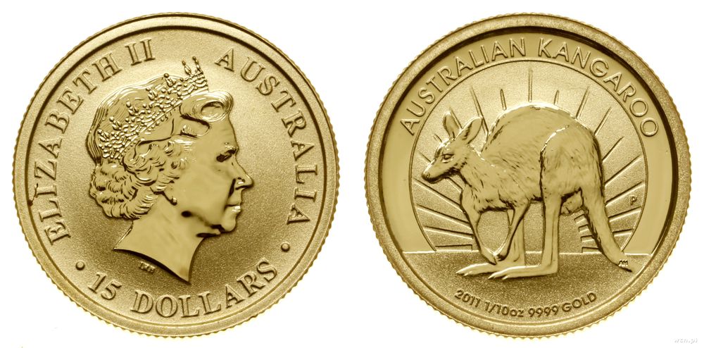 Australia, 15 dolarów = 1/10 uncji, 2011P