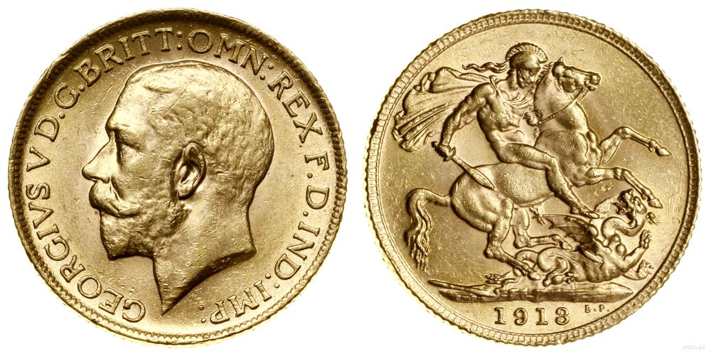 Wielka Brytania, 1 funt (1 sovereign), 1913