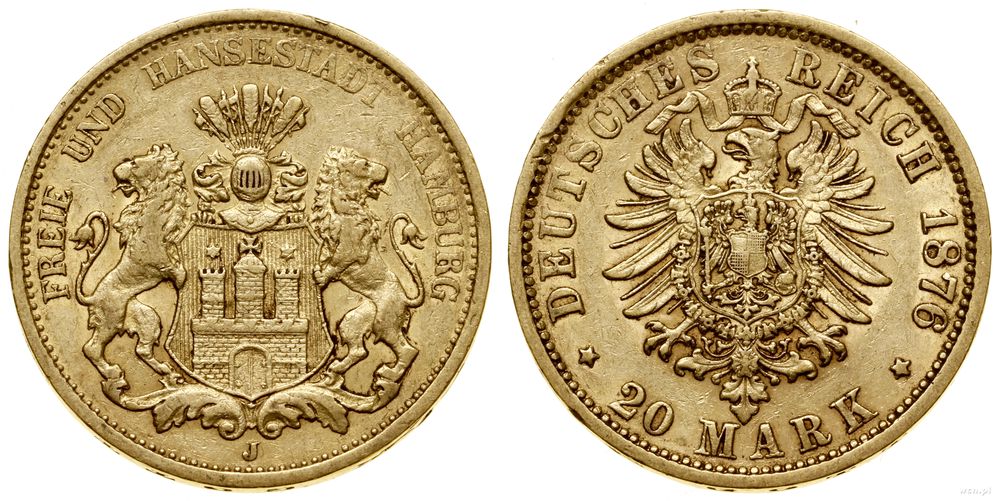Niemcy, 20 marek, 1876 J