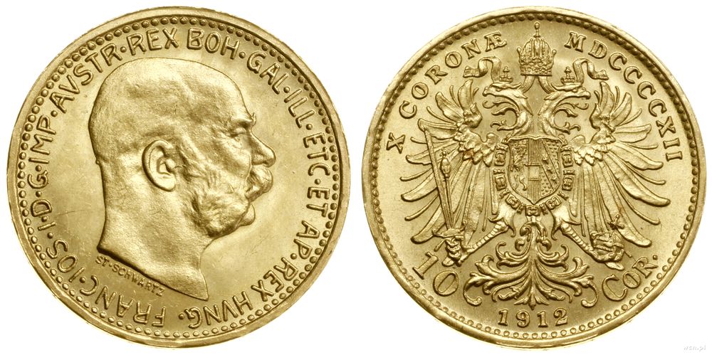 Austria, 10 koron, 1912