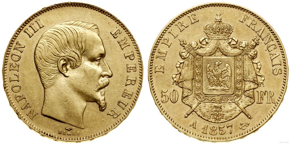 Francja, 50 franków, 1857 A