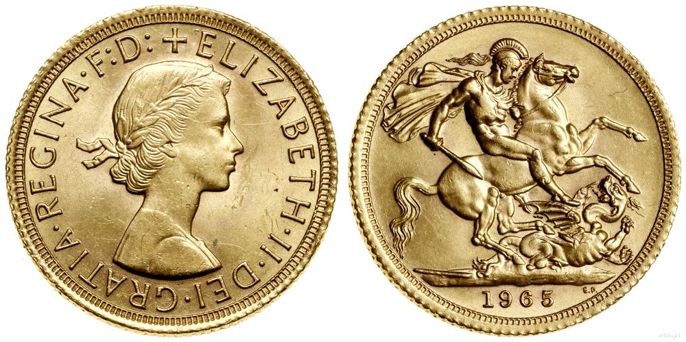 Wielka Brytania, 1 funt (1 sovereign), 1965