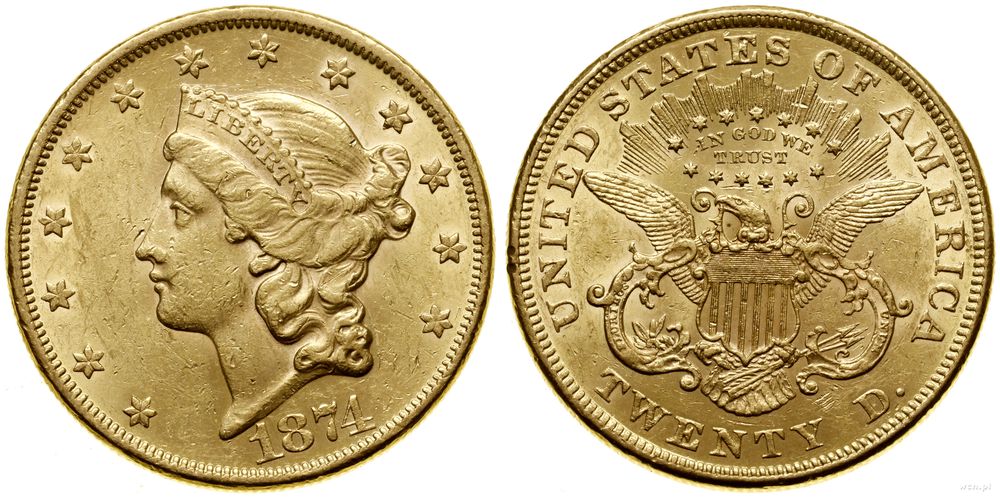 Stany Zjednoczone Ameryki (USA), 20 dolarów, 1874