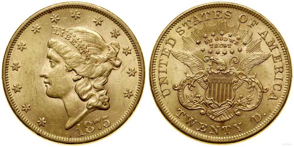 Stany Zjednoczone Ameryki (USA), 20 dolarów, 1875