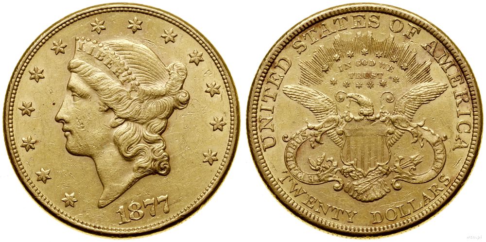 Stany Zjednoczone Ameryki (USA), 20 dolarów, 1877