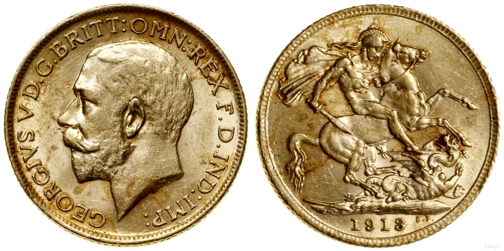 Wielka Brytania, 1 funt (1 sovereign), 1913
