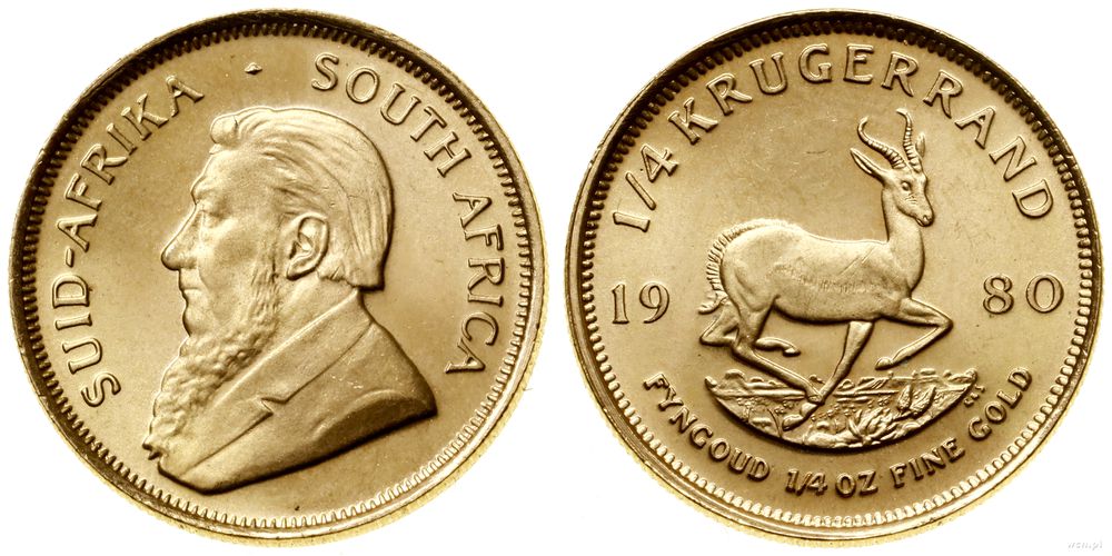 Republika Południowej Afryki, 1/4 krugerranda = 1/4 uncji, 1980