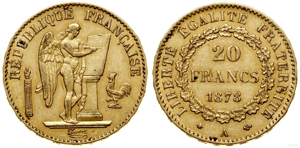 Francja, 20 franków, 1878 A