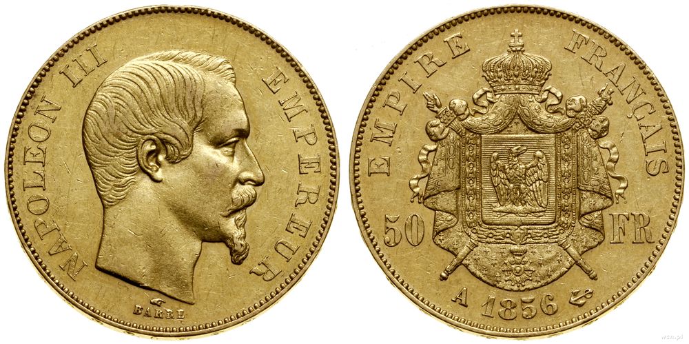 Francja, 50 franków, 1856 A