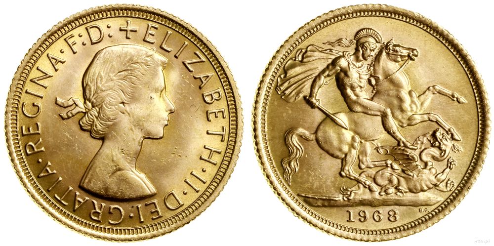 Wielka Brytania, 1 funt (1 sovereign), 1968