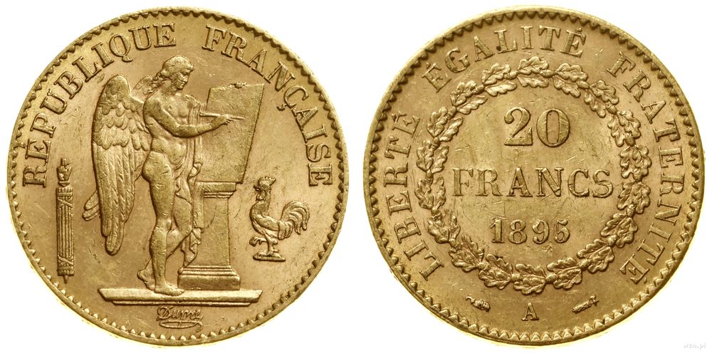 Francja, 20 franków, 1895