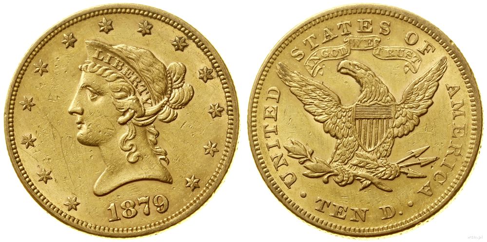 Stany Zjednoczone Ameryki (USA), 10 dolarów, 1879