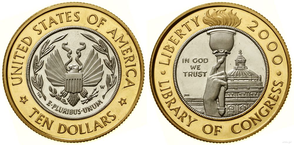 Stany Zjednoczone Ameryki (USA), 10 dolarów pamiątkowe, 2000