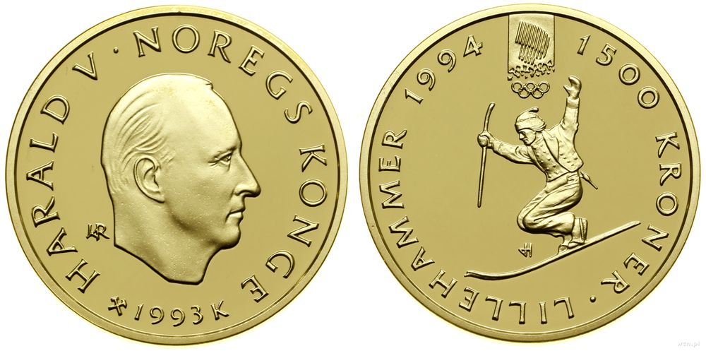 Norwegia, 1.500 koron, 1993