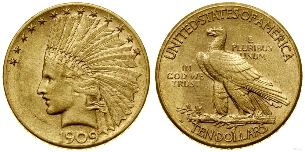 Stany Zjednoczone Ameryki (USA), 10 dolarów, 1909 D