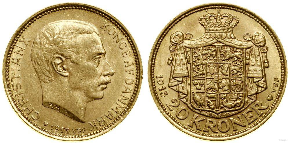 Dania, 20 koron, 1913 VBP
