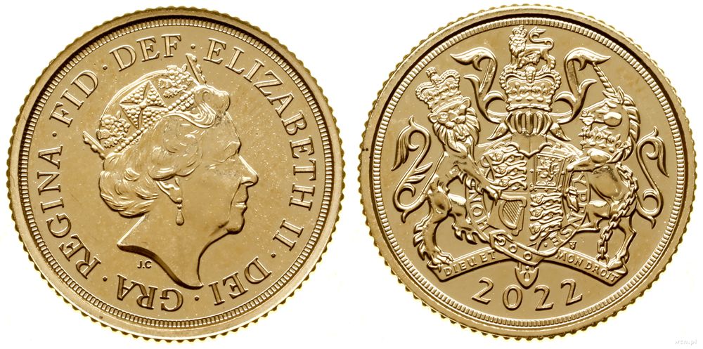 Wielka Brytania, 1/2 funta (1/2 sovereign), 2022