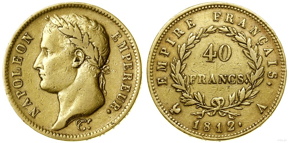 Francja, 40 franków, 1812 A