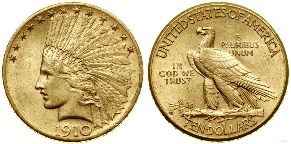 Stany Zjednoczone Ameryki (USA), 10 dolarów, 1910 D