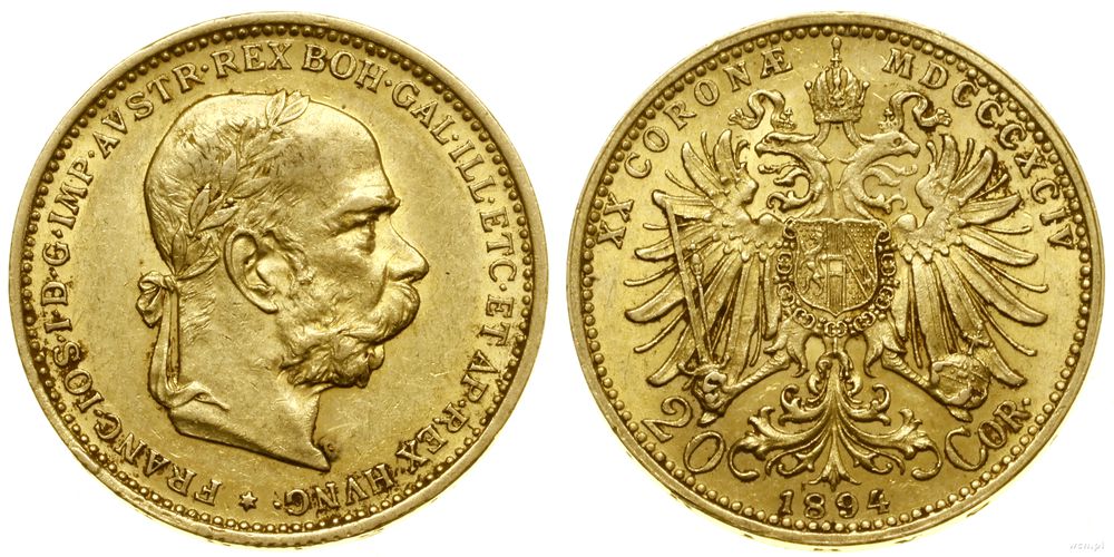 Austria, 20 koron, 1894