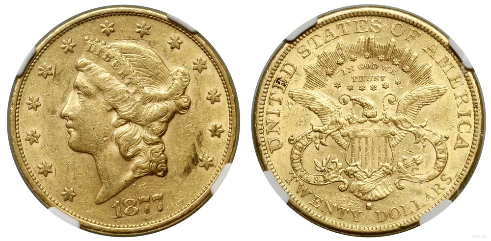 Stany Zjednoczone Ameryki (USA), 20 dolarów, 1877 S
