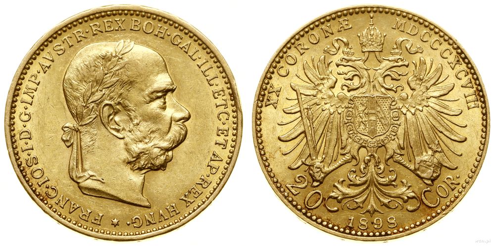 Austria, 20 koron, 1898