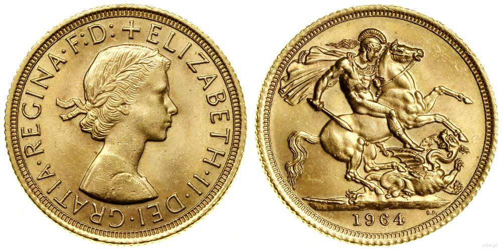 Wielka Brytania, 1 funt (1 sovereign), 1964