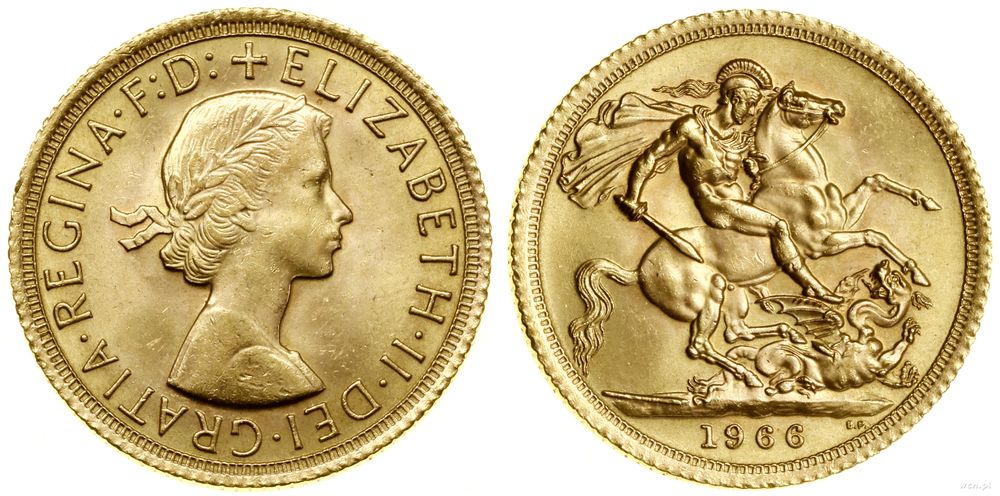 Wielka Brytania, 1 funt (1 sovereign), 1966