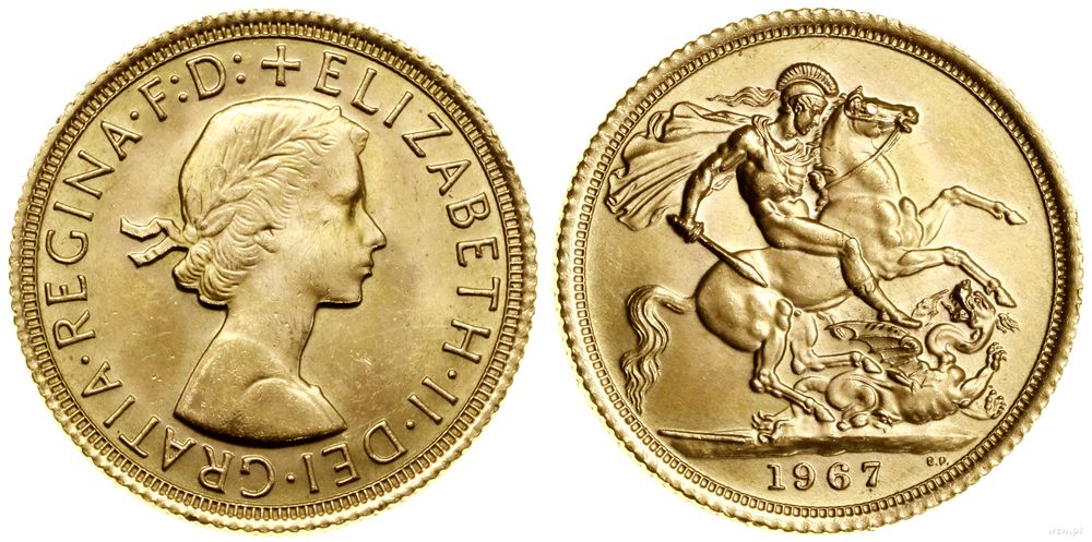 Wielka Brytania, 1 funt (1 sovereign), 1967